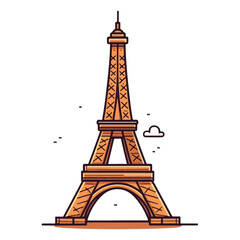 Obraz premium flat design tour eiffel icon vector illustration