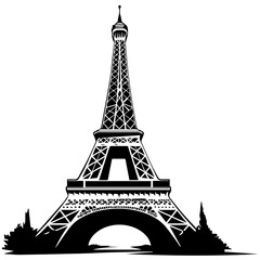 Obraz premium flat design tour eiffel icon vector illustration