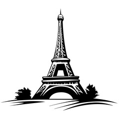 Obraz premium flat design tour eiffel icon vector illustration