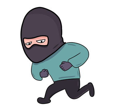 recommend clip art: thief in mask illustration