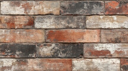 Obraz premium Textured vintage brick wall with rustic patterns