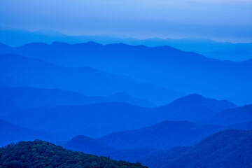 Blue Ridge Mountains at dusk