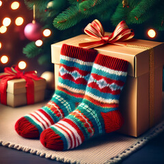 Handgestrickte Socken