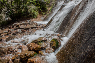 waterfall in the mountains