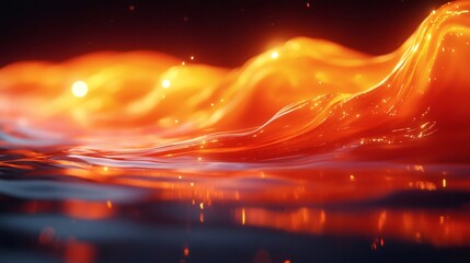 Orange and Yellow Gentle Swirling Fluid Patterns