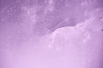 Close up texture of cracked ice as background