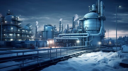 Obraz premium A photo of a high-efficiency natural gas plant.