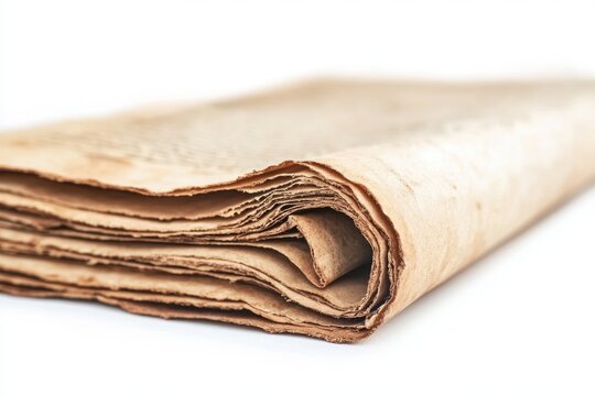 Old, rolled newspaper showcasing historical articles and vintage typography, perfect for collectors and enthusiasts interested in past events and cultural heritage