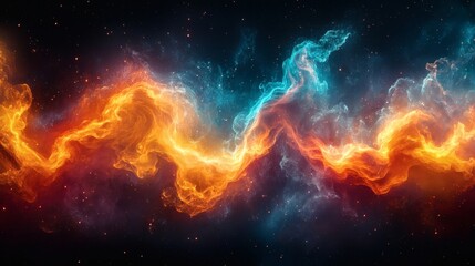 Green and Yellow Gentle Fluid Motions Creating Stunning Abstract Patterns