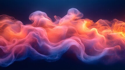 Orange and Pink Gradient Waves Creating Bold Fluid Art