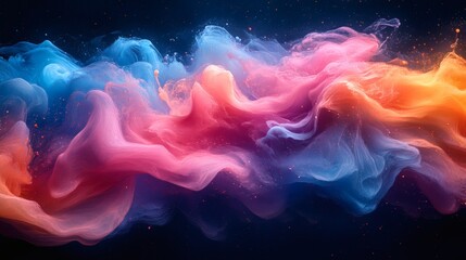 Orange and Yellow Swirling Fluid Gradients in Bold Abstract Art