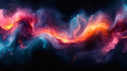 Green and Orange Swirling Fluid Patterns Highlighting Bold Visuals