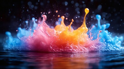 Yellow and Blue Dynamic Waves in Bold Abstract Visuals