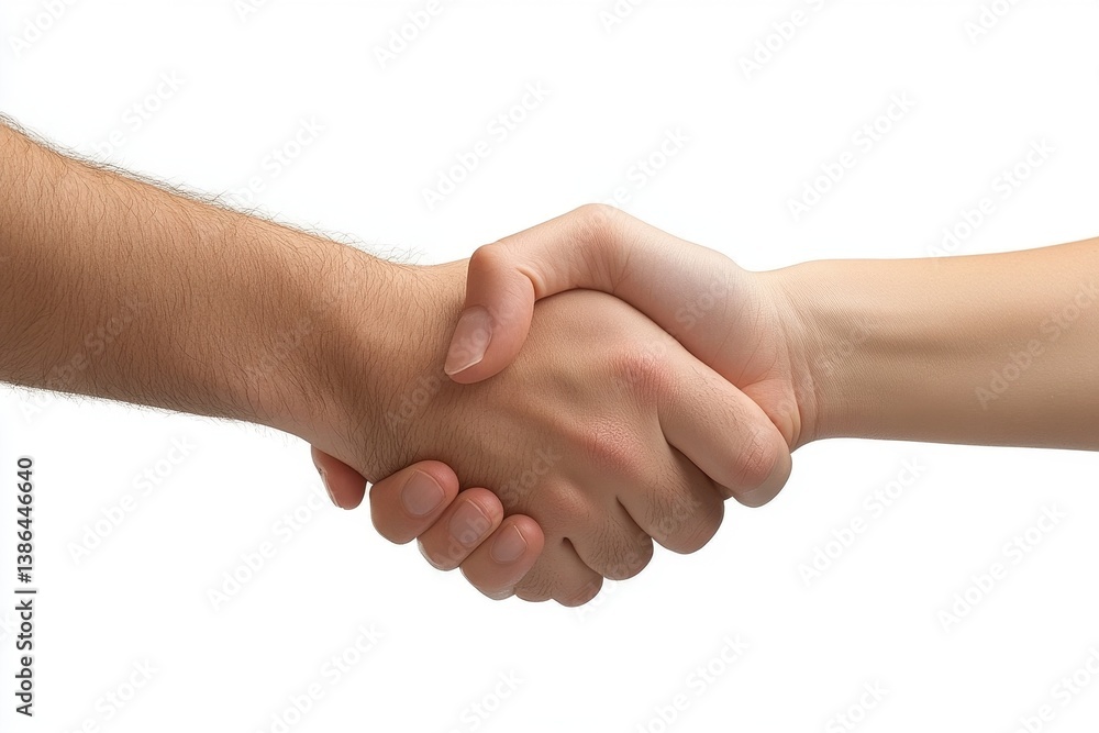 Poster business partners finalize a contract with a handshake in a modern office setting during the early a