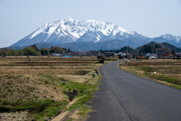 日本の鳥取県の大山の美しい風景