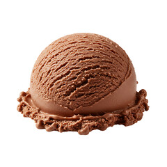 chocolate ice cream isolated on white background 