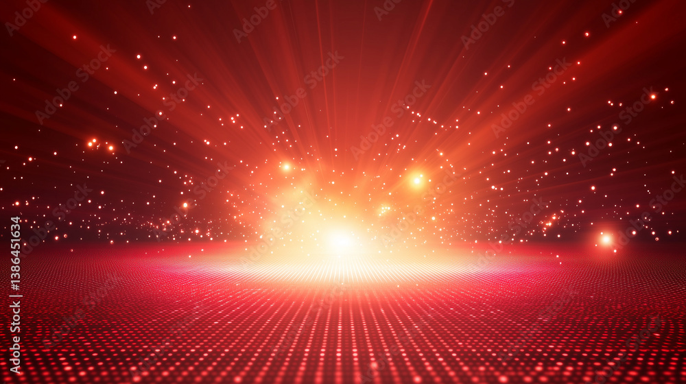 Poster abstract red background with copy space
