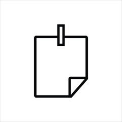 Fototapeta premium post it notes vector icon line sign