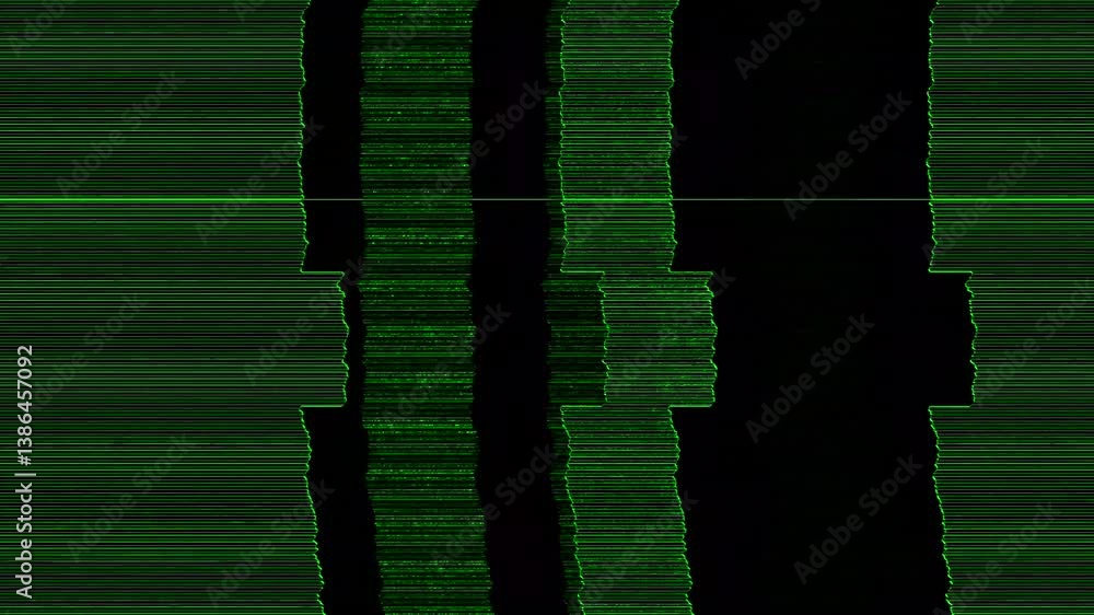 Aufkleber television screen or computer display with static, noise and distortion effects