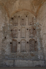 ruins of great stone church in San Juan Capistrano