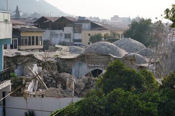 Damaged building in Antakya, Hatay after 6 February 2023 Earthquakes