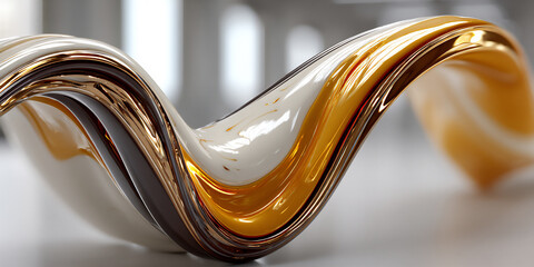 p: a close-up of liquid bronze metal swirling and reflecting light in a mesmerizing dance of warm hu