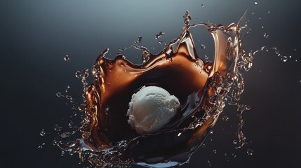 A decadent chocolate lava cake with a gooey center and vanilla ice cream. Featuring indulgence and decadence