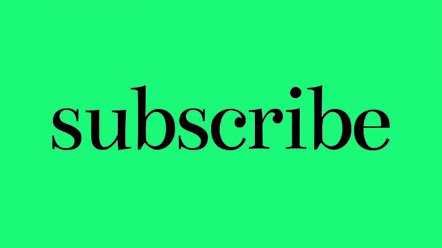 Subscribe sticker on green background