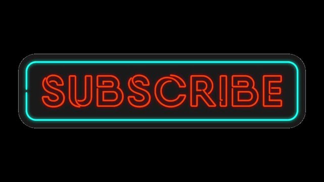 Subscribe sticker on black background