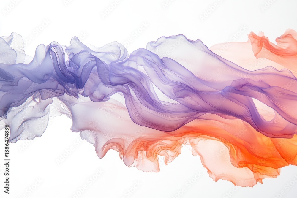 Poster fluid movement creating abstract patterns in monochrome colors captured in a studio setting