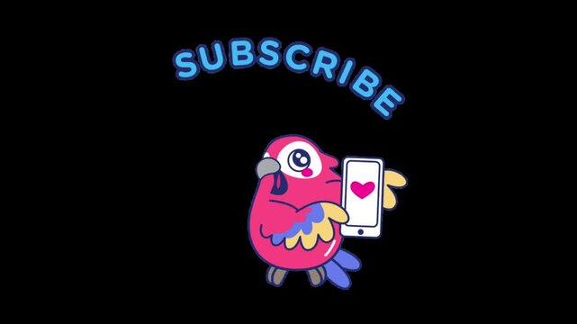 Subscribe sticker on black background