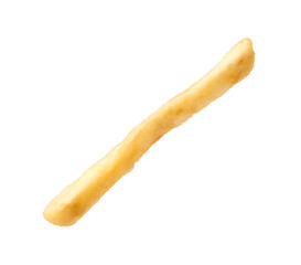 One delicious French fry isolated on white