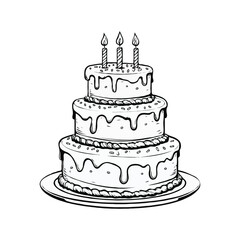 birthday cake with candles