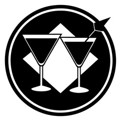 cocktail glasses logo