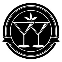 cocktail glasses logo