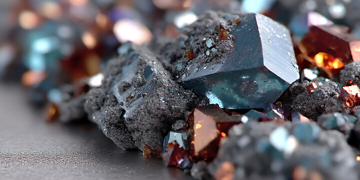 p: an abstract macro shot of liquid platinum metal forming unique crystalline structures as it solid