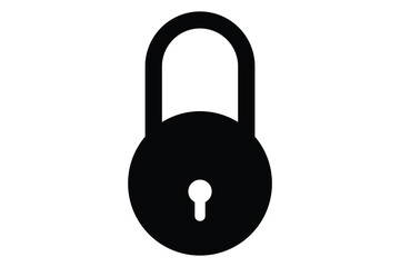 lock icon. padlock isolated on white background.