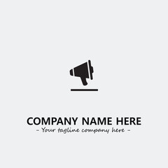 Megaphone illustration black and white for logo company vector image
