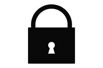 lock icon. padlock isolated on white background.