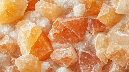 Extreme macro of crystalline salt texture reveals intricate natural geometry, symbolizing purity, complexity in simplicity, and the hidden beauty within everyday materials.

