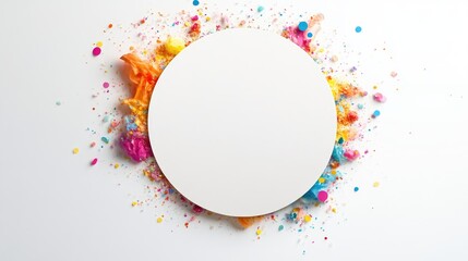 Colorful circle frame design with sprinkles