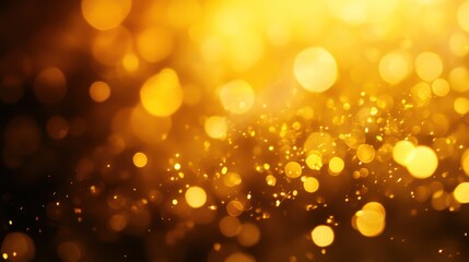 Obraz premium Golden bokeh background for celebration