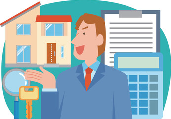 不動産業者の男性