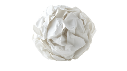 a white ball of paper on a white surface