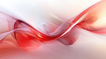 Naklejka premium Abstract flowing red and white design