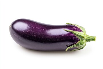 Fresh Eggplant Isolated on White Background for Cooking and Healthy Eating