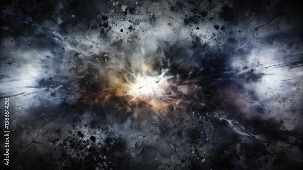 Aufkleber dark clouds and rain texture form an abstract backdrop with space for stars in the night sky. abstra