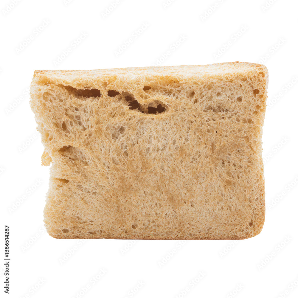 Poster freshly baked slice of bread on a wooden cutting board with a warm and inviting appearance for culin