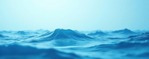 Calming Ocean Waves on Light Blue Abstract Background, peaceful, abstract background, water