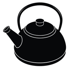 Modern Kettle Vector Illustration – Electric, Vintage, and Whistling Kettles